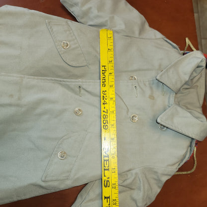 London fog VINTAGE child's coat metal zipper liner Hooded tan Toddler 8-12 month