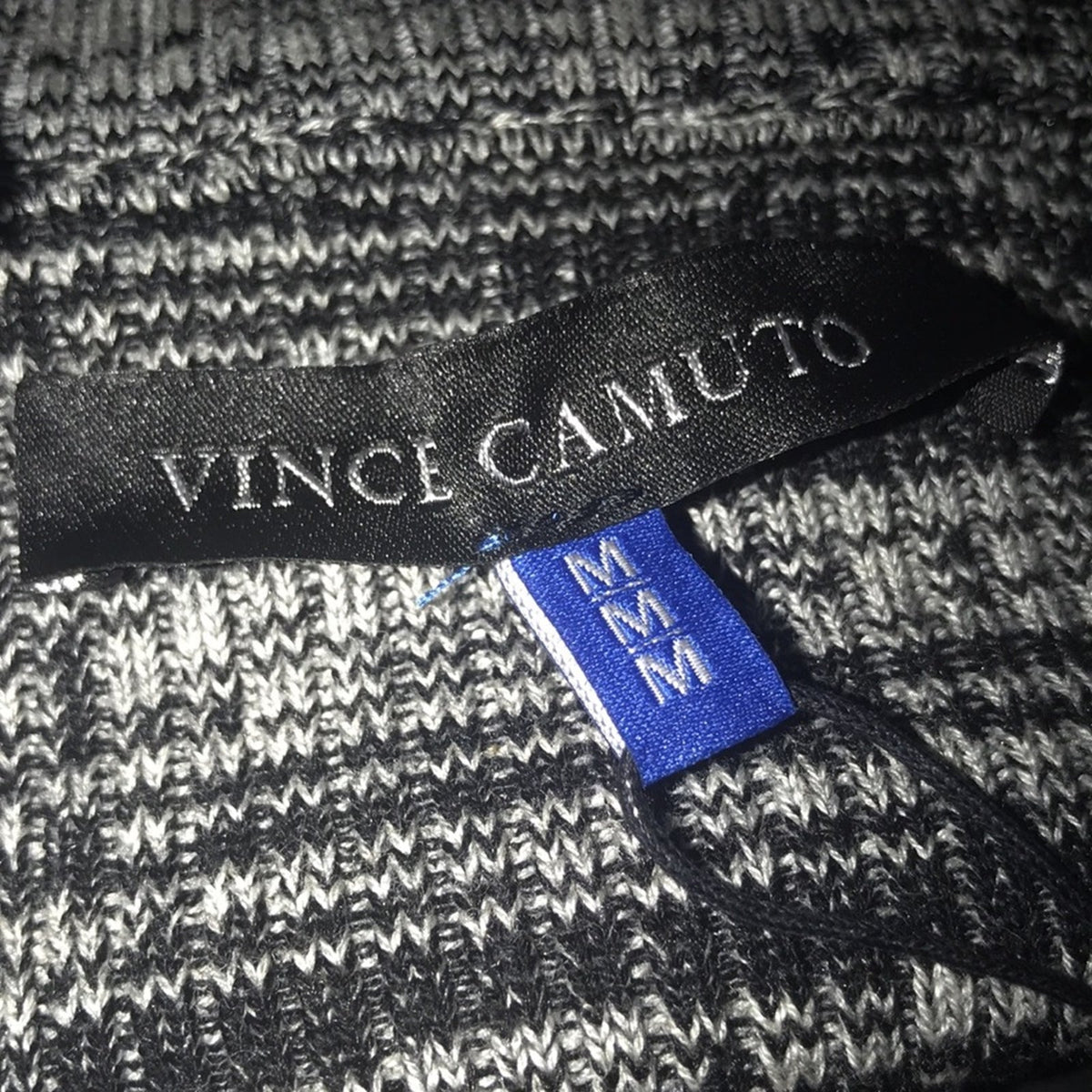 Vince Camuto Men's Grey Quarter Zip Mock Neck Sweater Size Medium