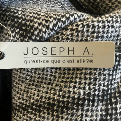 JOSEPH A Ombre Grid Cardigan XS Open Front Geometric Colorblock Blue Combo NWT