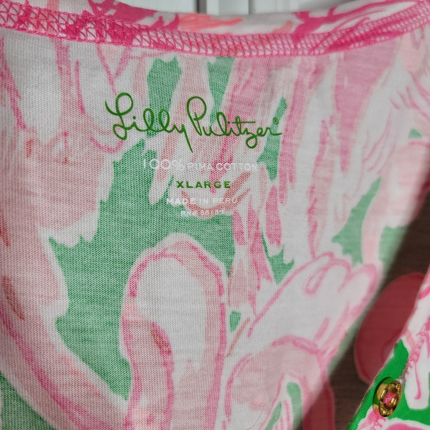 Lilly Pulitzer Palmetto Dress Pink Flamingo Floral Print Cap Sleeve Pink XLarge