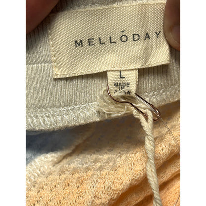 Melloday NWT Brushed Waffle Tie Dye Print Joggers Mauve Combo Size Large