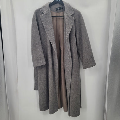 Wellington Fashions Vintage wool coat trench lined belt Women's XL Overcoat