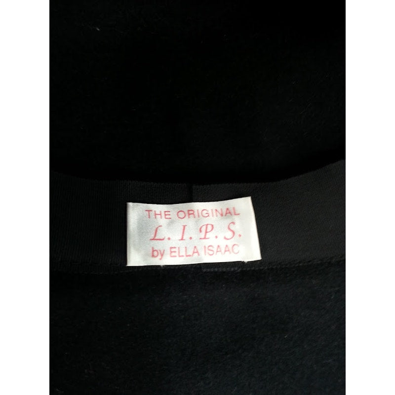 L.i.p.s By Ella Isaac Black Brown wool cloche Hat Women's 30's style