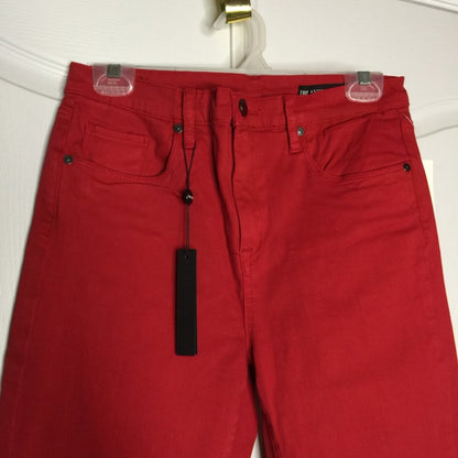 BlankNYC Super Skinny Jeans Ankle Length Stretch Mid Rise Denim Red Size 30