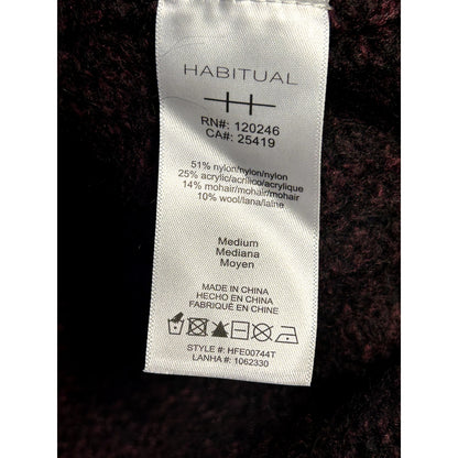 Habitual NWT Emmy Mohair/Wool-Blend V-Neck Sweater Size Medium