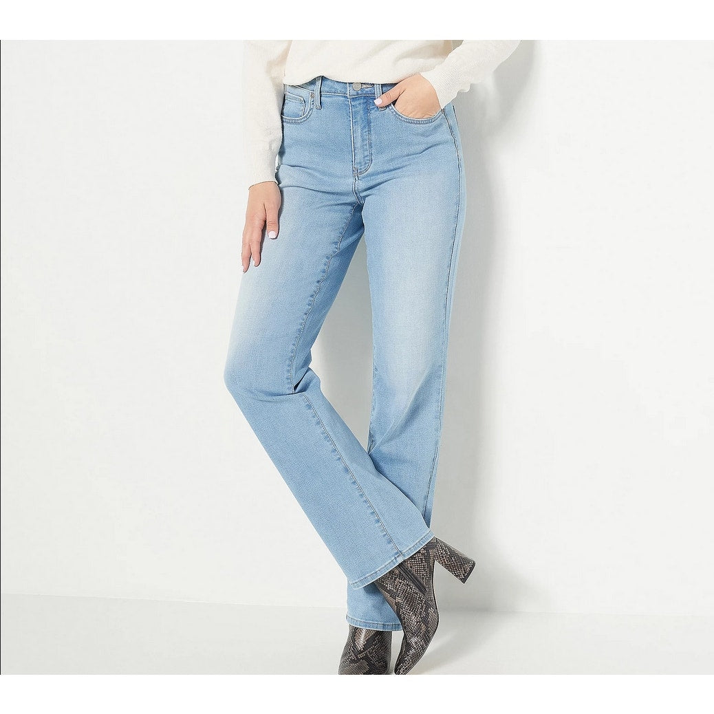 NYDJ Not Your Daughters Jeans Womens Barbara Bootcut Size 14 Blue Light Wash NWT