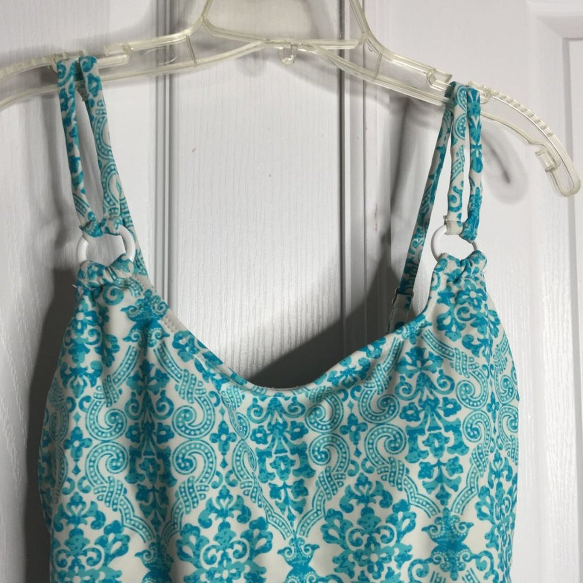Catalina One Piece Swim / Bathing Suit Paisley Teal / White Size XL (16-18)