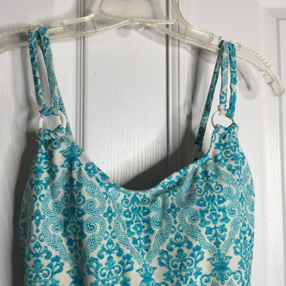 Catalina One Piece Swim / Bathing Suit Paisley Teal / White Size XL (16-18)