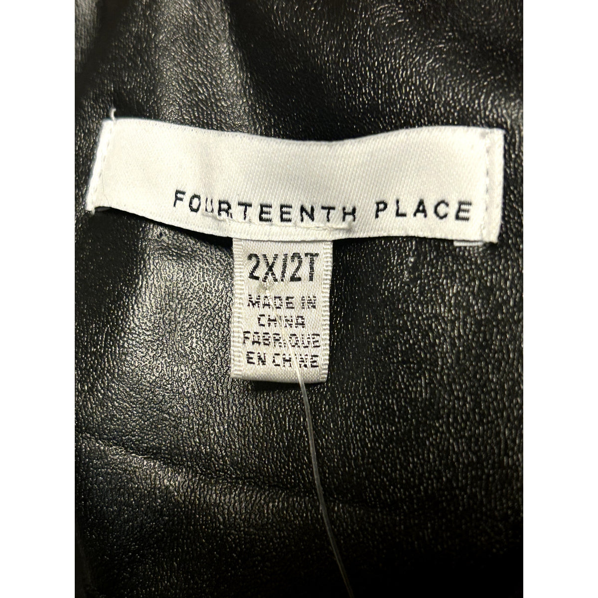 Fourteenth Place NWT Faux Black Leather Legging  Pant High Rise Wide Size 2X