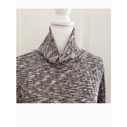 14th and Union gray Mélange Marled Rib Turtleneck long sleeve sweater medium NEW
