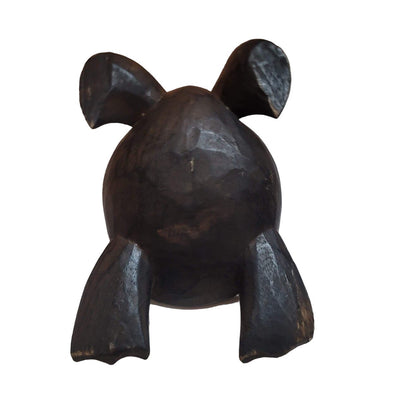 Hand carved wood sea turtle  candle holder votive
