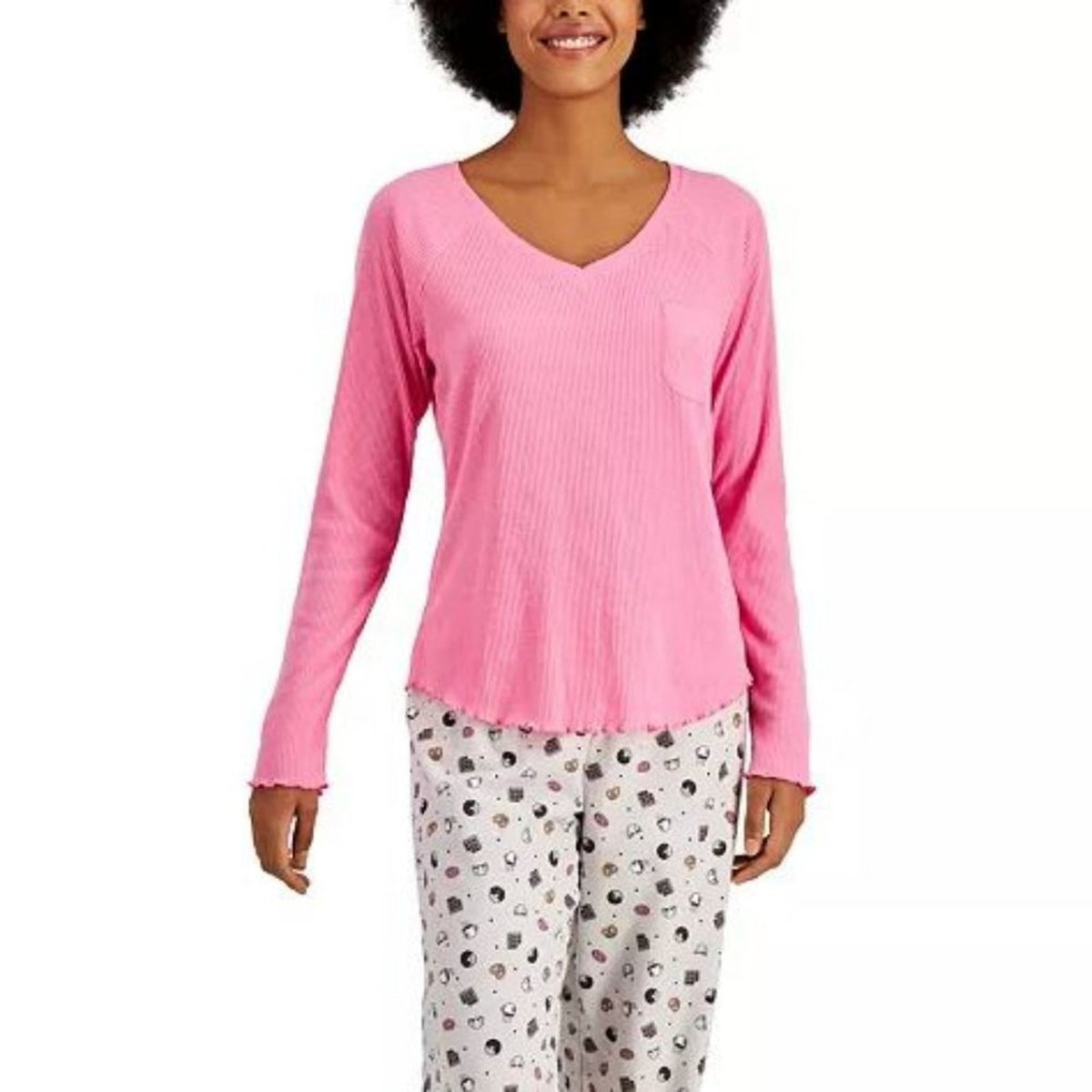 NWT Jenni by Jennifer Moore Ribbed Knit Pajama Top Size XSmall