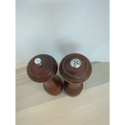 Olde Thompson Sheffield Steel Pair VINTAGE wood Salt Pepper grinder shaker
