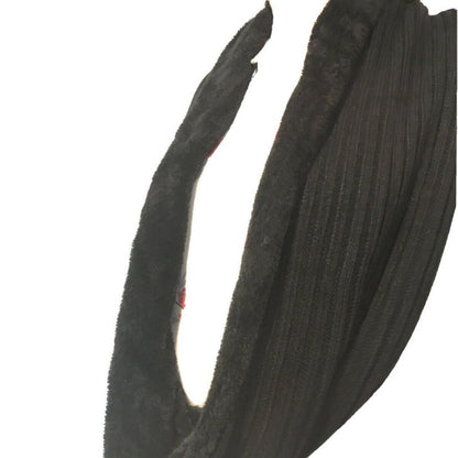 DKNY Fleece-Lined Black Knit Infinity Scarf Length 29in