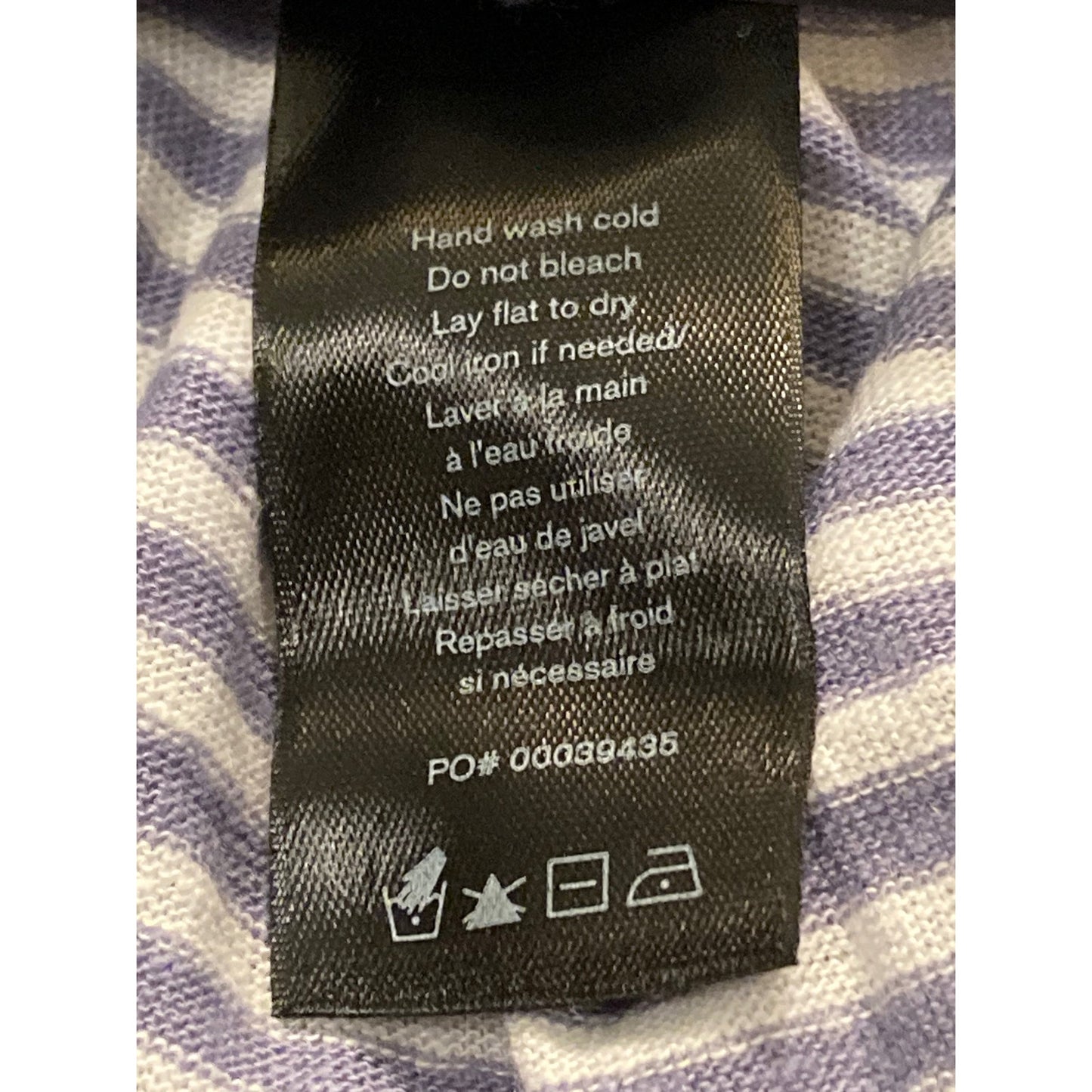 Rag & Bone Linen Blend Round Neck Tunic Top Sz 2XL Dusk Lavender Air Stripe NWT