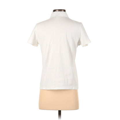 Chaus Short Sleeve Button-Down Shirt Size SMALL Casual career 100% Cotton White