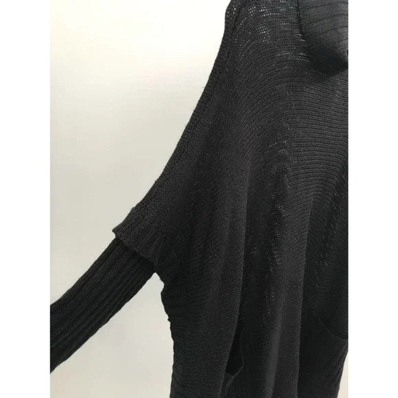 Cloth by Design Women's Turtleneck Poncho Sweater XS Extra Small Black NWT