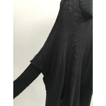 Cloth by Design Women's Turtleneck Poncho Sweater XS Extra Small Black NWT