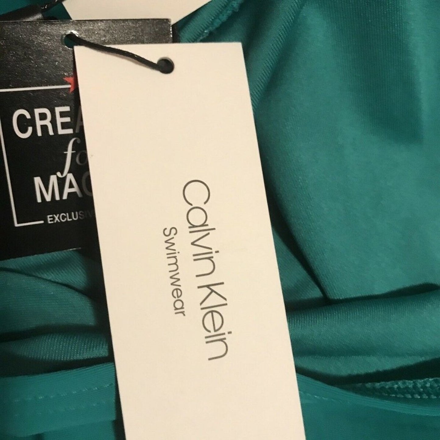 Calvin Klein Shirred Sides 1 Piece Swimwear Halter Size 14