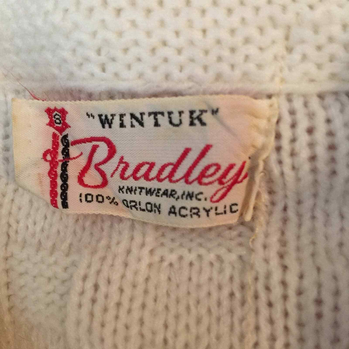 Bradley white sweater Medium Wintuk Vintage Knit Long Sleeve Cardigan Duster