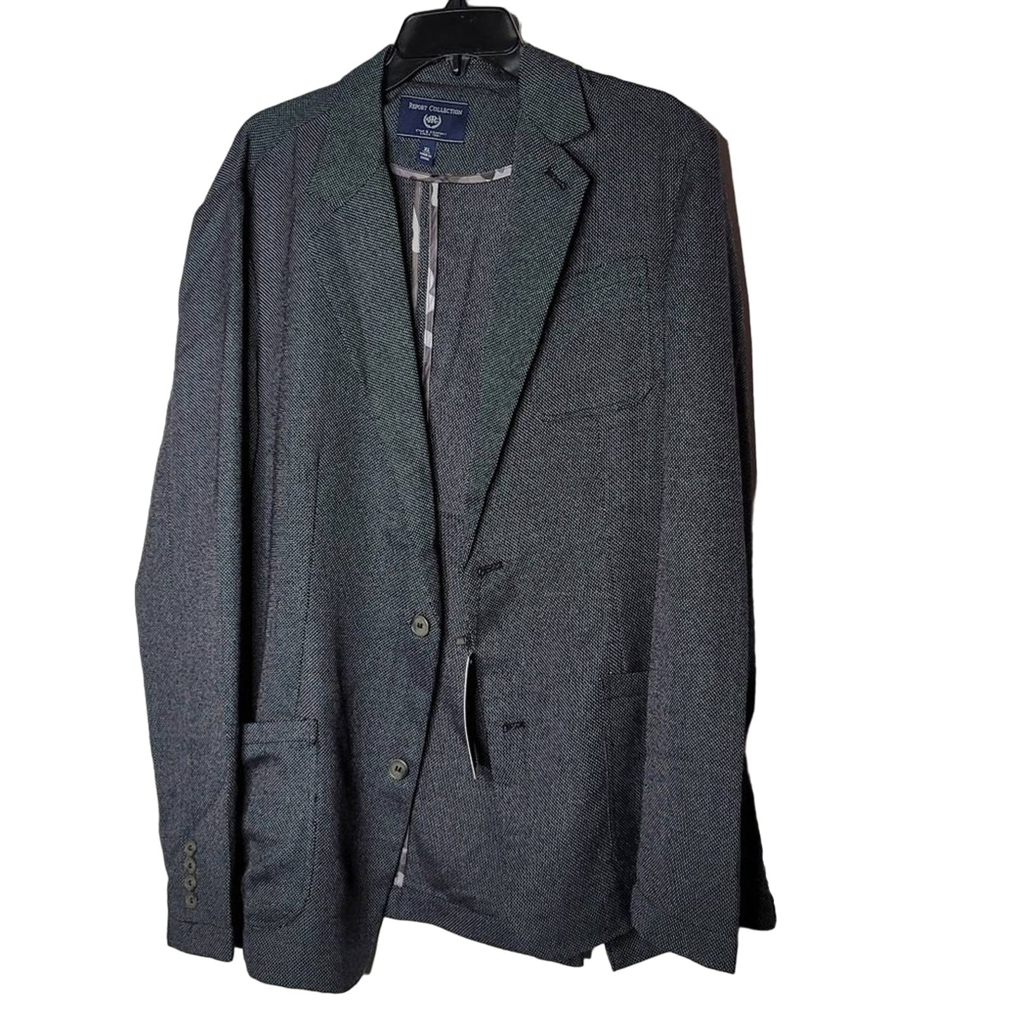 Report Collection Pin Dot Woven Notch Lapel Blazer Extra Large Men's Jacket NEW