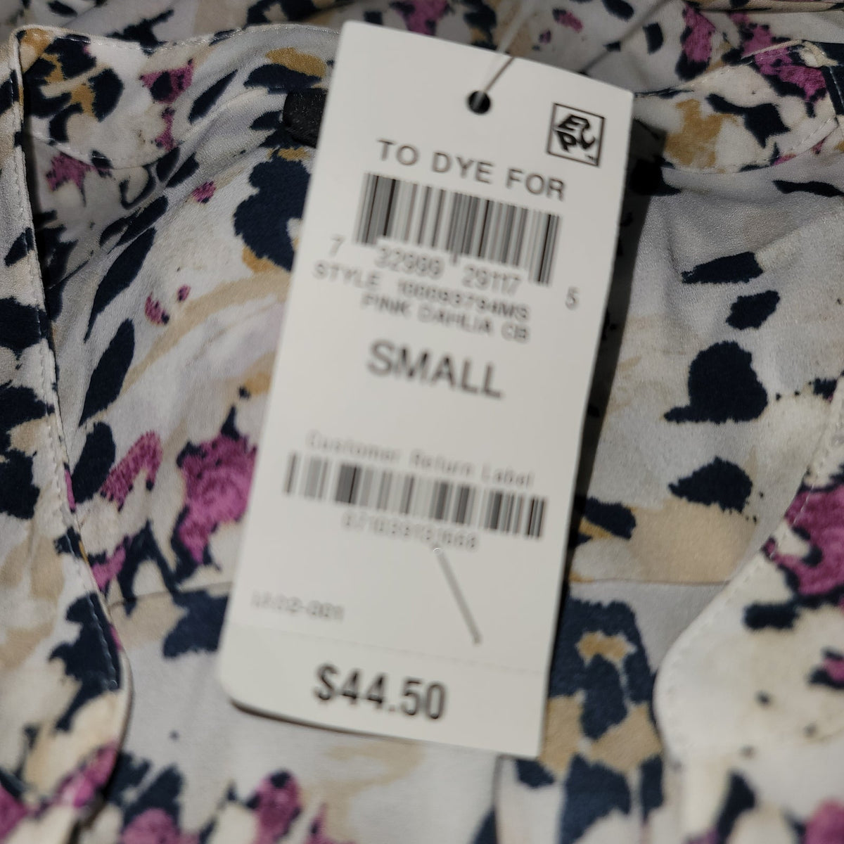 JM Collection Summer Sleeveless Floral Printed Zip-Front Top Dahlia Pink Small