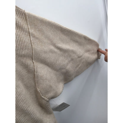 Free People OVERSIZED slouchy Turtleneck Tunic Sweater Oatmeal Heather NEW Small