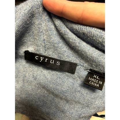CYRUS NWT Cowl Neck Sweater Denim Baby Blue Size XL
