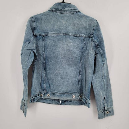Style & Co NWT Duchess Distressed Denim Jean Jacket Size Large