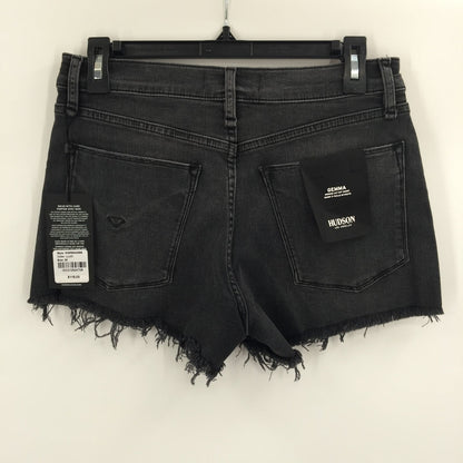 Hudson Denim Gemma Frayed Denim Cutoff Shorts Lady Luck Black Size 25 orig. $115