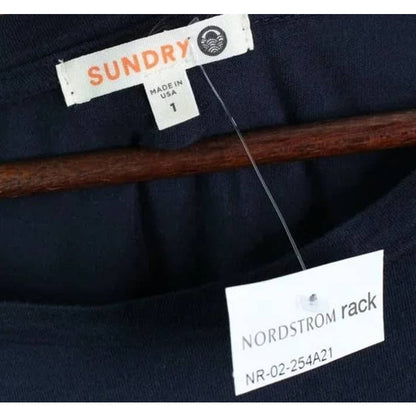 Sundry NEW Navy Blue Star Toss T Shirt Size 1 Small Top Cotton Blouse Casual