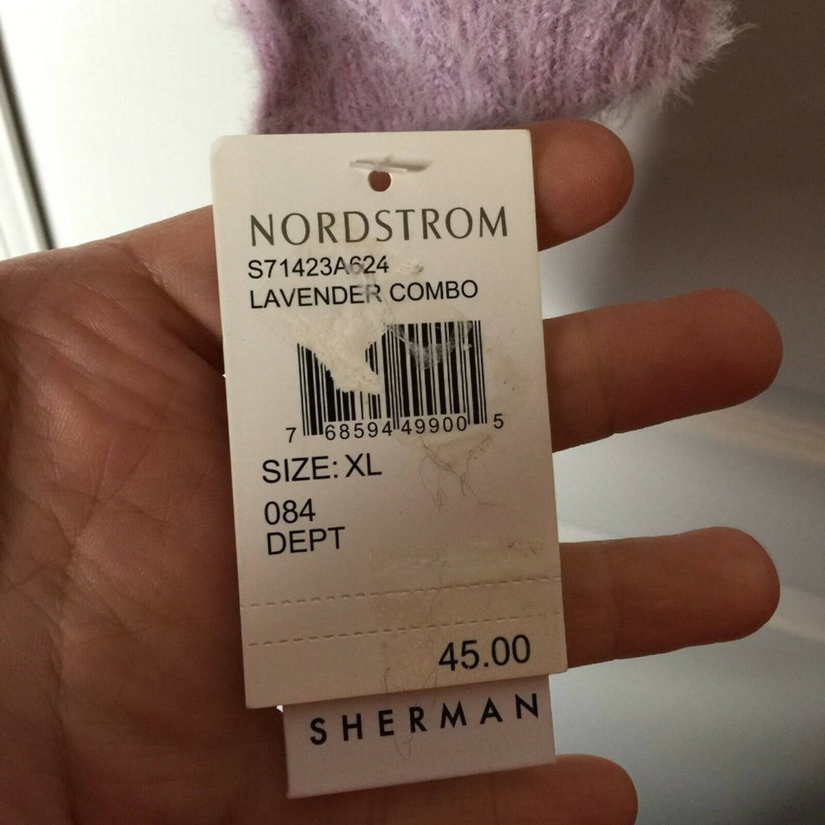 Ten Sixty Sherman Mock Neck Sweater Stripes X-Large Lavender Combo Cozy NEW