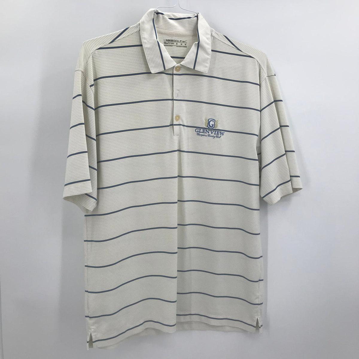 LOT GOLF MEDIUM Short Sleeve Striped 4 Polo Shirts Collared Neck