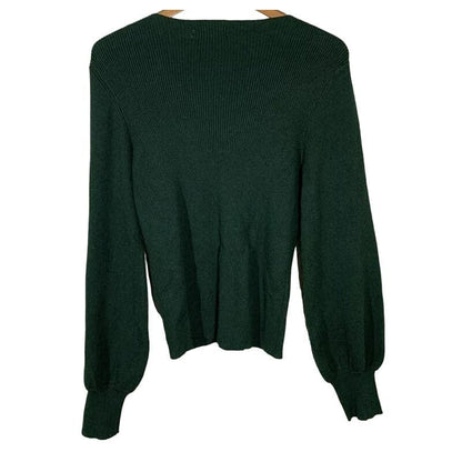 All In Favor V-Neck Blouson Sleeve Pullover Top Size XL/Extra Large in Green NWT