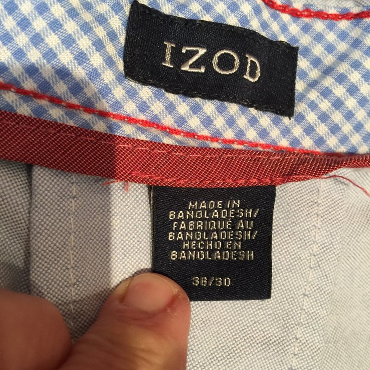 IZOD Performance Stretch Straight Dress Pant Comfort Flat Front Blue Size 36/30