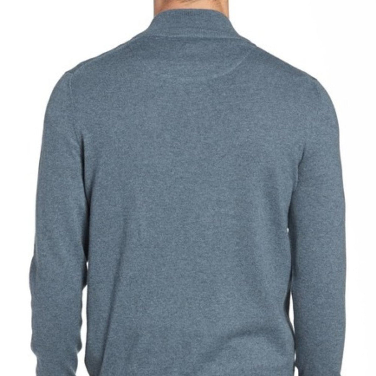 Nordstrom Shop Front Half Zip Pullover Sweater Long Sleeves Blue Coronet X-Large