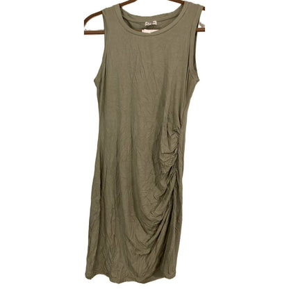Love Fire Side-Ruch Sleeveless Tank Bodycon Mini Dress Sz Medium in Seagrass NWT