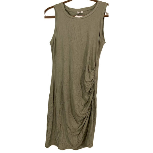Love Fire Side-Ruch Sleeveless Tank Bodycon Mini Dress Sz Medium in Seagrass NWT