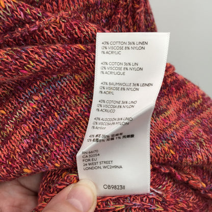 Free People Prism Space Dye Sweater Pullover Sweater Oversized Raw Hem Medium