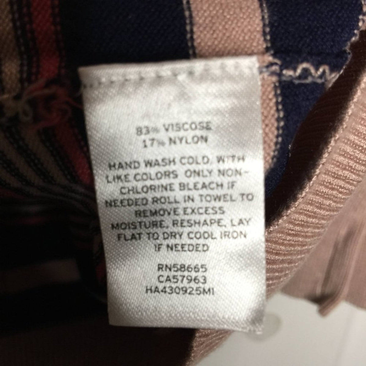Halogen Front Button Cardigan Sweater Long Sleeve Scoop Neck Multi-Color Large