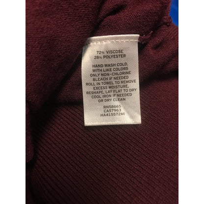 Halogen NWT Burgundy Pullover Cold Shoulder V-Neck Sweater XS
