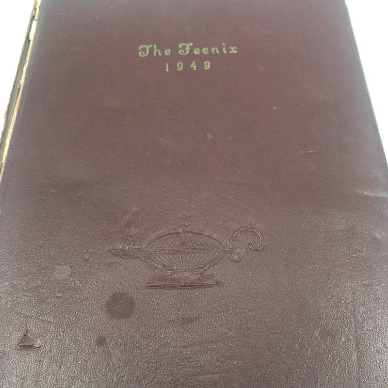 The Teenix 1949 Yearbook Denton North Carolina Sara Harrison Leather Ephemera