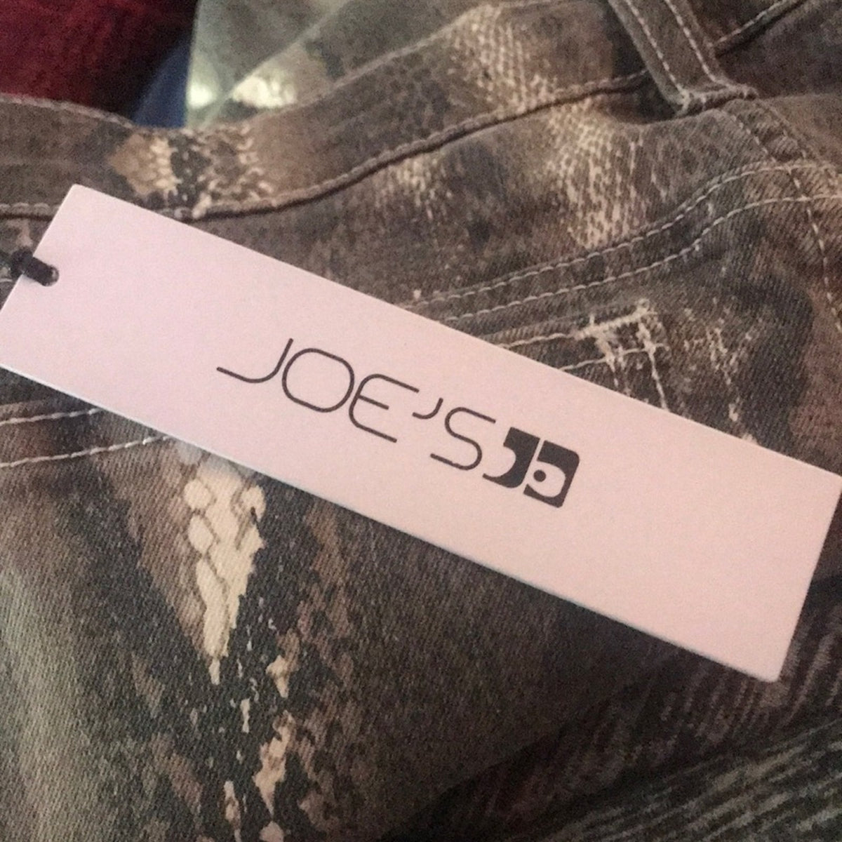 Joe’s NEW Snake Skin Pattern Jeans Icon Mid Rise Skinny Ankle Size 30