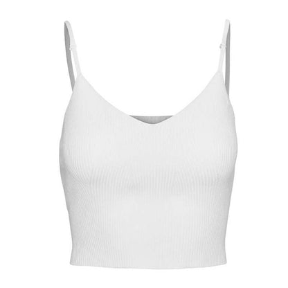 AFRM Ronan Crop Rib Camisole Top Sz XL/Extra Large Soft Blanc/Winter White NWT