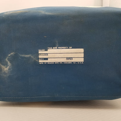 Delta Air Lines travel bag Vintage Blue Metal zipper Suitcase Carry On
