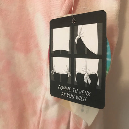 Cloth by Design NWT Pink Tie Dye front tie sweater XS