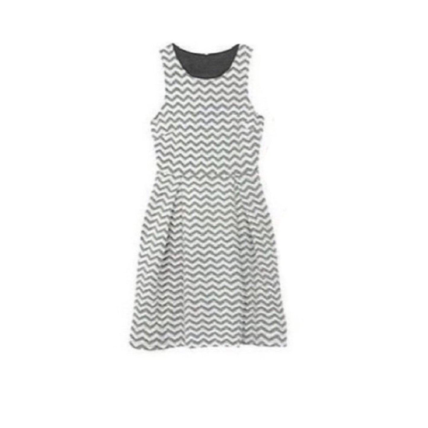 41 Hawthorn Stitch Fix Jace Fit & Flare Dress Chevron Gray White Size Small