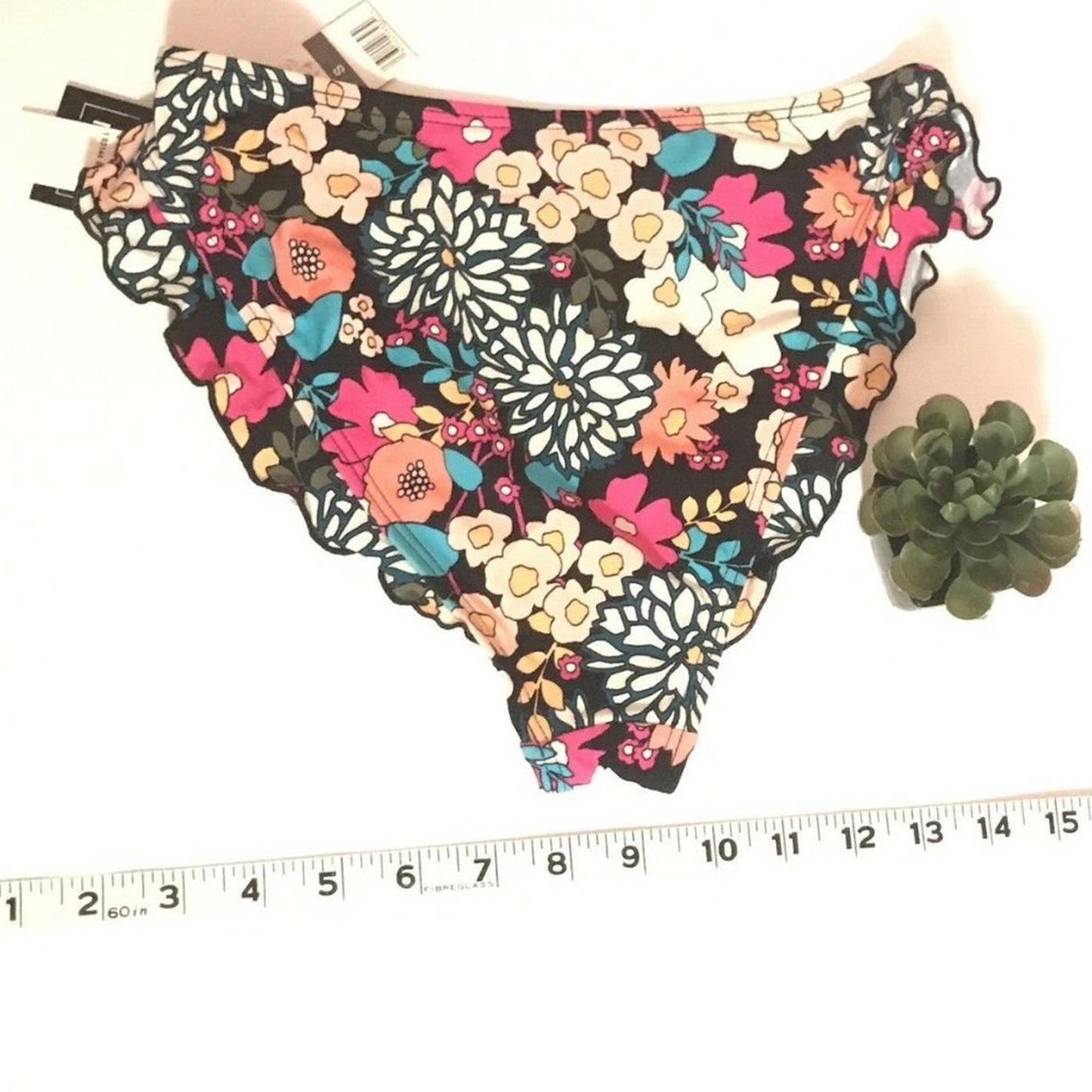 SUNDAZED NEW Ellie Ruffled Hipster Bikini Bottom Size Small