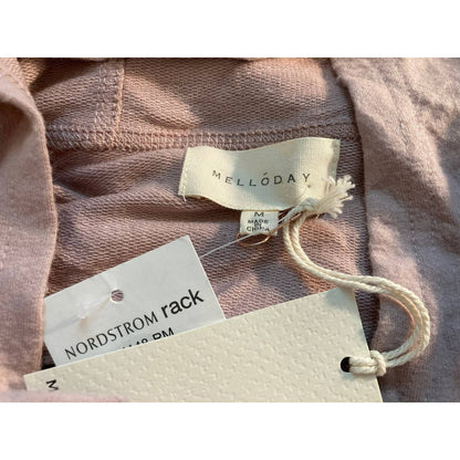 Melloday Pocket Hipster Hoodie Sweatshirt Size Medium Mauve NWT