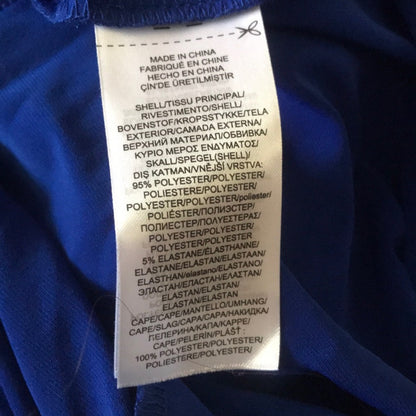 Ralph Lauren Blue Chiffon Removable Cape Jersey Shift Dress Lightweight cocktail